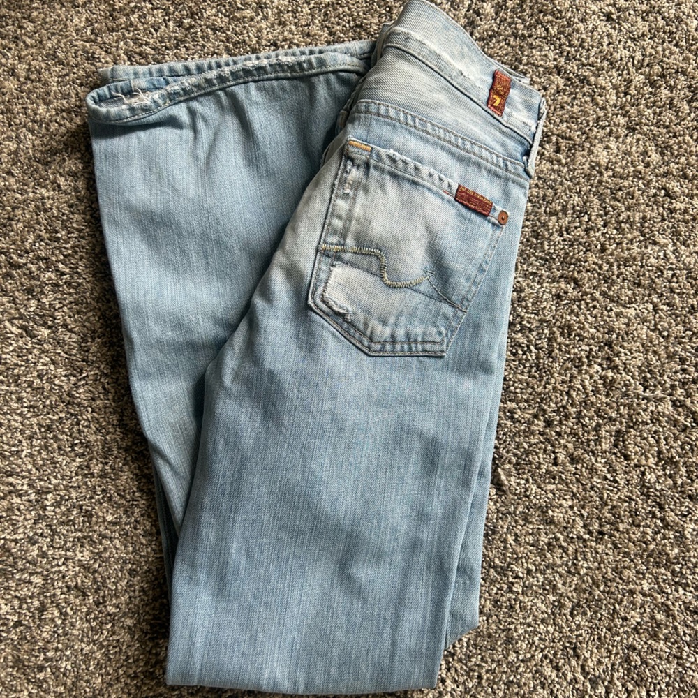 7 FAMK Light Blue Jeans